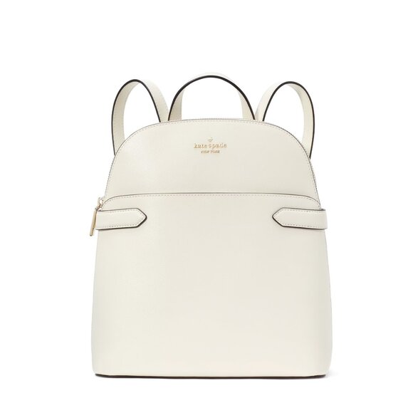 New Kate Spade Staci Saffiano Leather Dome Backpack Meringue - Picture 1 of 5